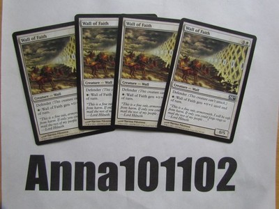 Wall of Faith Creature Defender x4 4x M10 MTG White COM Magic the Gathering
