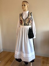 Norwegian DeLuxe Bunad Festdrakt M/XL Black From Norway w/ purse S lje xtra