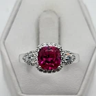 STUNNING .925 Vintage Sterling Silver Estate Ring Size 8 with Pink Stone