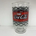 VINTAGE LARGE COCA COLA GLASS TUMBLER TIFFANY STYLE-6.75”