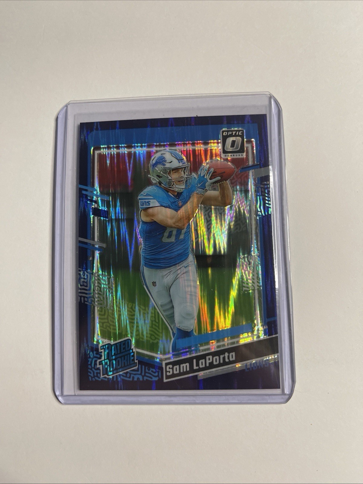 2023 Panini Donruss Optic - Rated Rookie Sam LaPorta #237 Blue Hyper Prizm (RC)