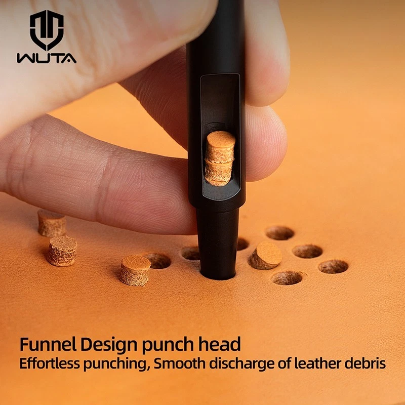 WUTA Leather Punches Round Hole Puncher Plating Titanium Hollow Punch Tools Set - Image 3 of 4