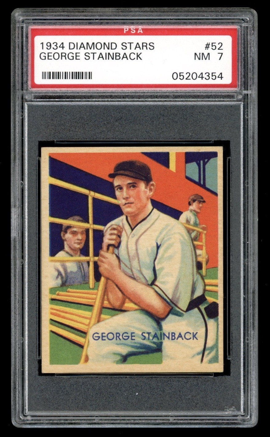 1935 DIAMOND STARS #52 George Stainback front