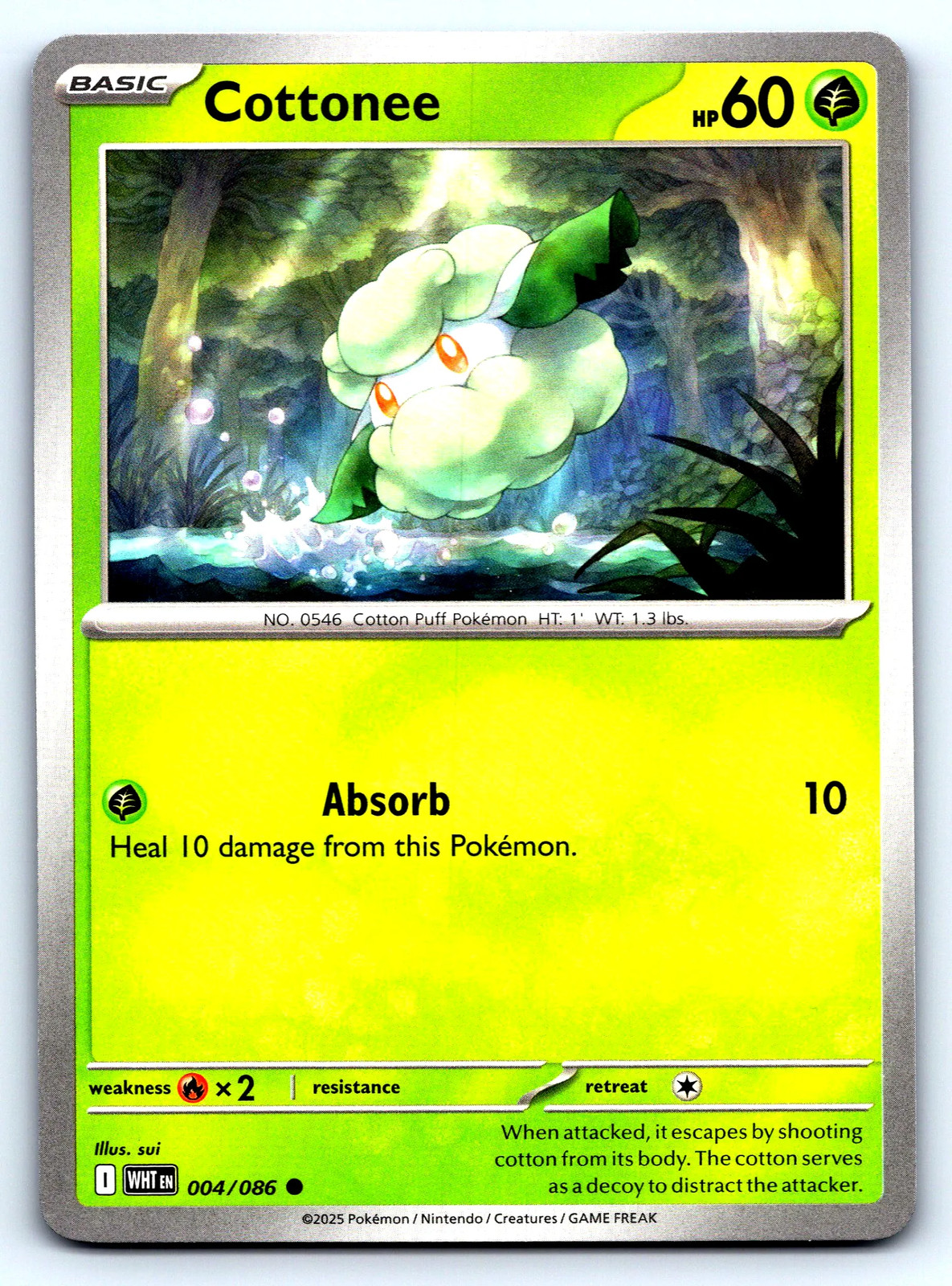 Cottonee White Flare #4 Normal NM Pokemon Card