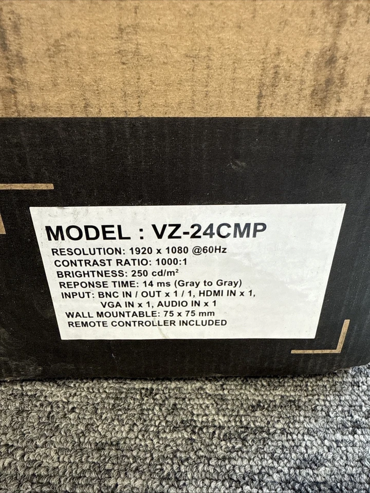 ViewZ VZ-24cmp 23.6 inch HDMI/VGA/Audio LED CCTV Monitor - Image 2 of 4