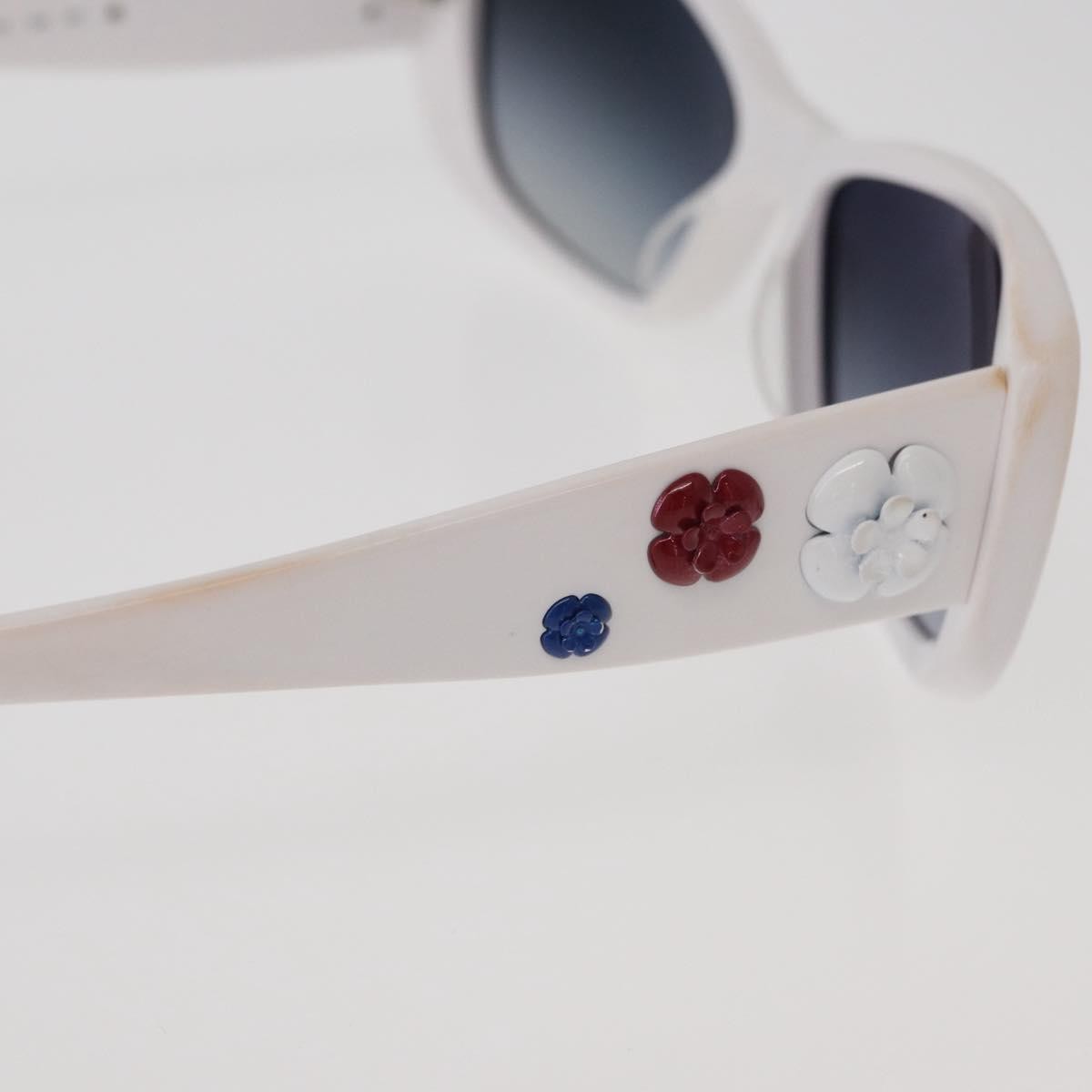 CHANEL Camelia Sunglasses Plastic White 5186-A CC Auth 176109A | eBay