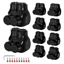 2 Port Insulated Multi Tap Connector 2-14AWG Aluminum to Copper Wire Connectors