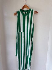 McQueen Green & White Dress Women Size S