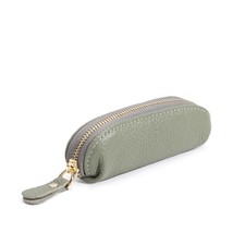 Full Grain Leather Coin Pouch - Travel Small Coin Purse with Zipper - Mini Ke