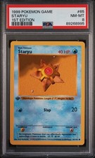 Pokemon Card Staryu 65/102 1st Edition PSA 8 Game