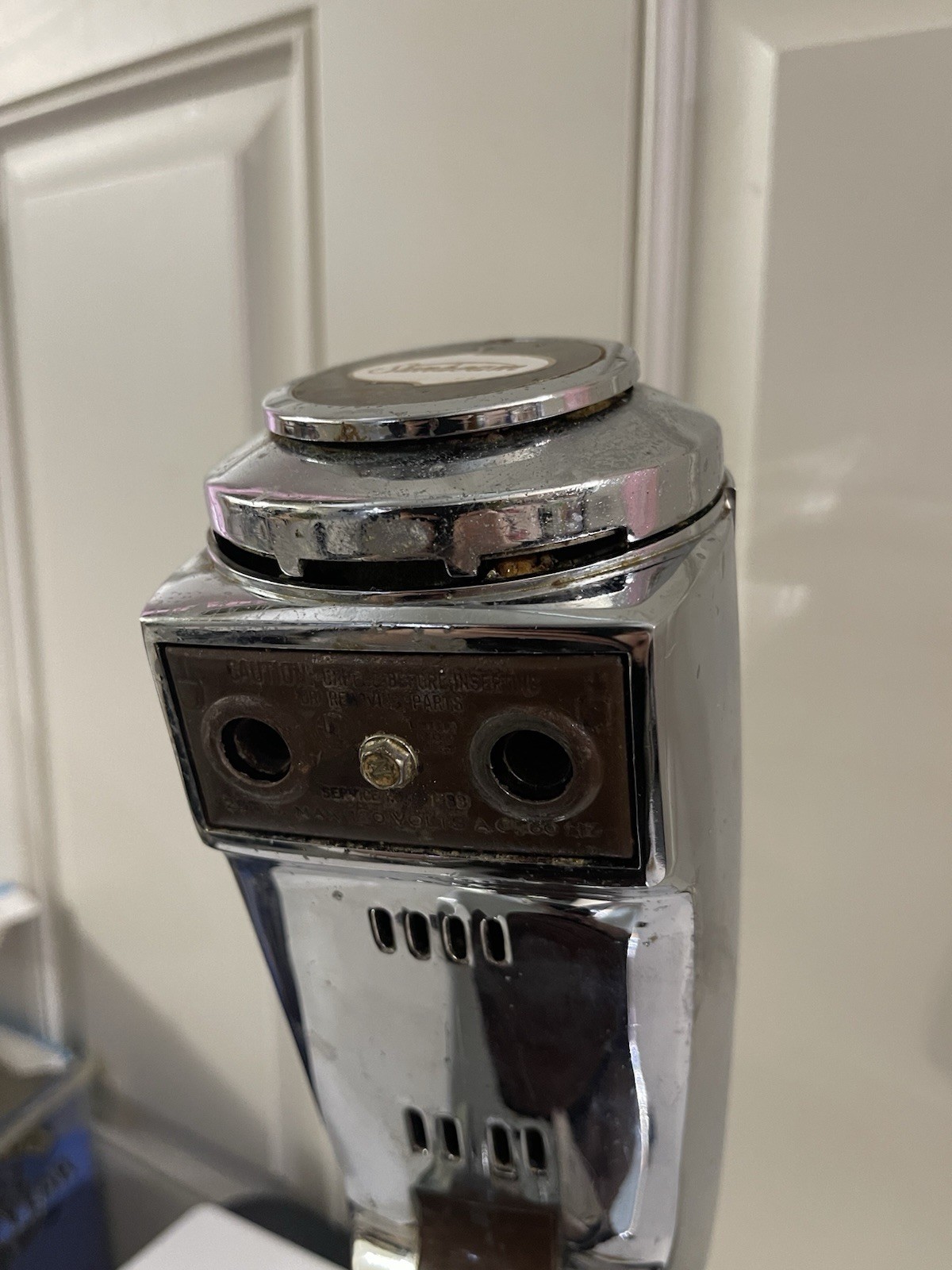 VINTAGE SUNBEAM 1-8B MIXMASTER 12 SPEED MIXER BROWN/CHROME W/BEATERS No Bowls