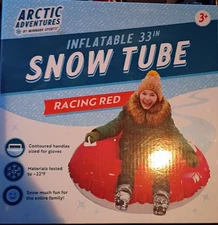 33" INFLATABLE SNOW TUBE "RACING RED" 🎁🎄🎂🔥