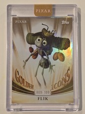 🌟2025 Topps Pixar Gold - Golden Icons Encased Flik #’d /100 GI-12 🌟