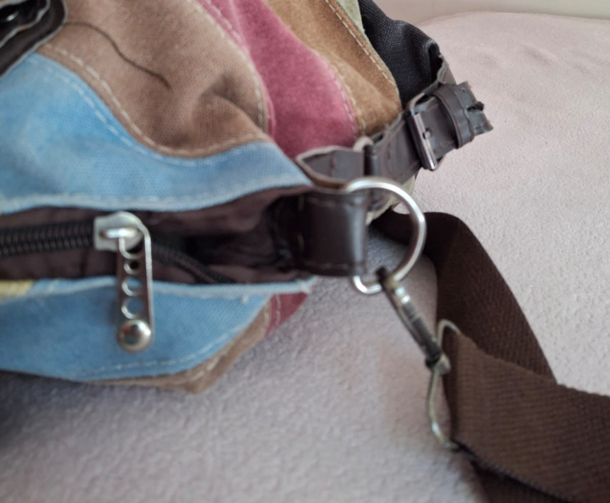 MSLD Canvas Patchwork Shoulder Bag Large Capacity… - image 11