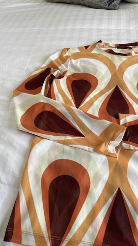 Asos Retro Groovy Sheer Long Sleeve Blouse - Picture 3 of 7