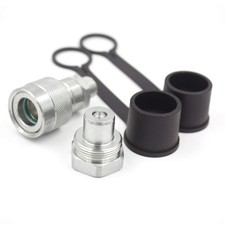 3/8" NPT Poppet High Duty 10000 PSI Quick Connect Coupling Coupler w/Dust Cap...