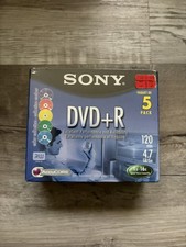 SONY DVD R 120 min. 4.7 GB 5 Pack Color Collection Recordable 2004 Blank DVD