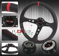 Mr2celicacorolla 350mm Black Steering Wheel Red Stitchingquick Releasehub Mr2celicacorolla 350mm Black Steering Wheel Red Stitchingquick Releasehub