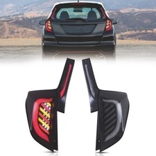 Vland Smoked Led Tail Lights For Honda Fit Jazz 2014-2019 Rear Brake Lamps 1pair