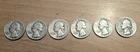 Lot of 6 -- 1950-D Washington Silver Quarters -- 90% Silver -- Circulated