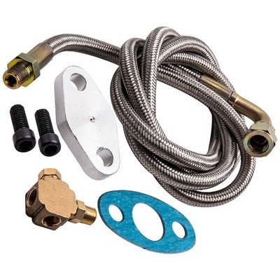 Universal 41   Turbo Oil Feed + Ölrücklaufleitung Hose Kit  T70 T3 T4