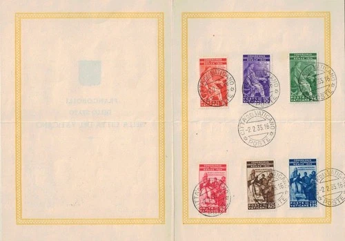 VATICAN 1935 International Legal Congress on official folder 6v us