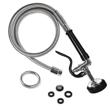 Commercial Sink Sprayer Valve with 45" Pre Rinse Hose, Pre Rinse Sprayer with...