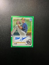 2020 Bowman Chrome Mega Box Mojo Green Refractor /99 Max Lazar Auto 