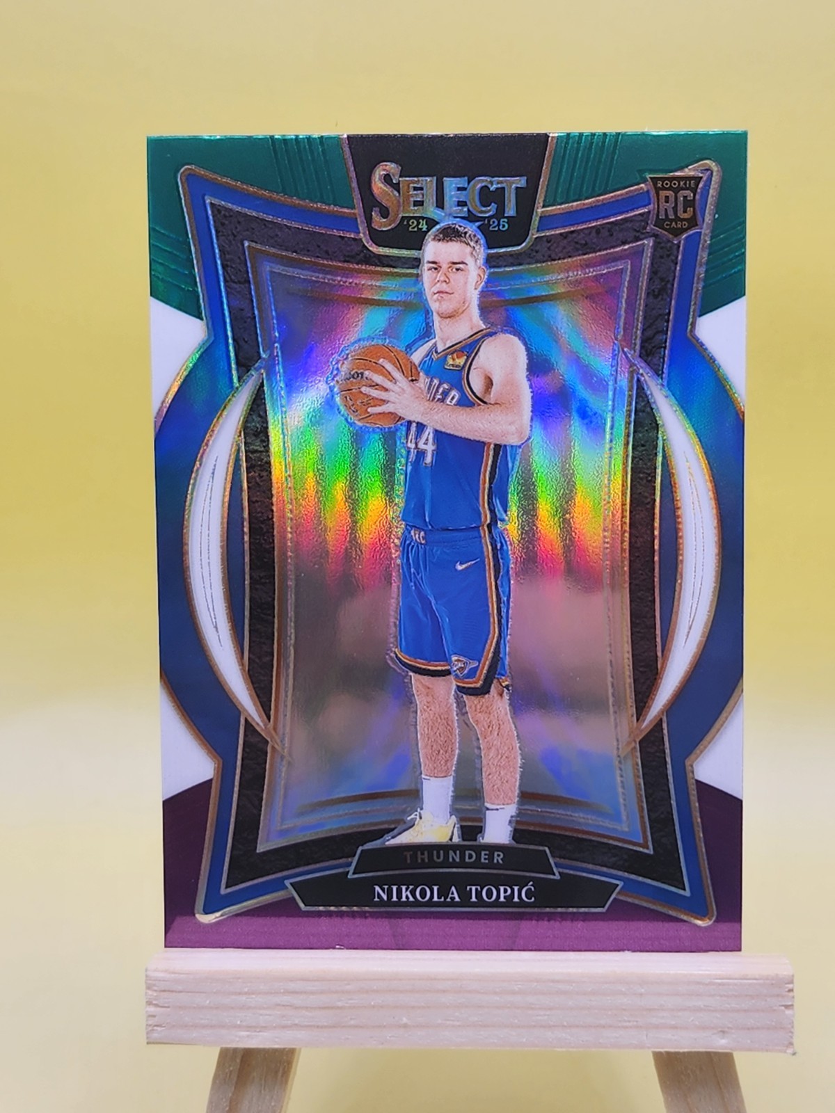 2024-25 Panini Select Green White Purple Prizm Nikola Topic #89 RC Thunder OKC