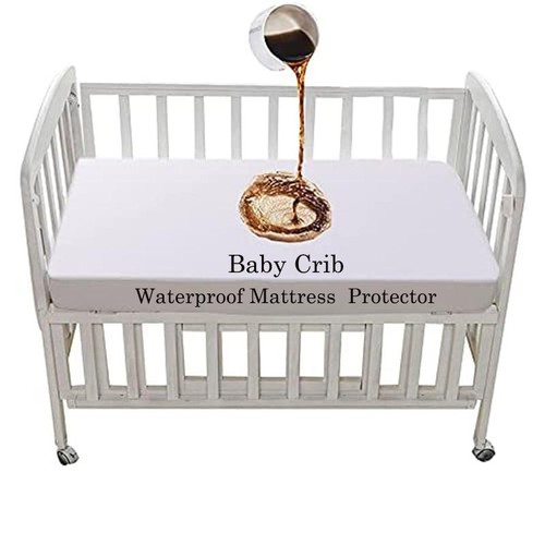 1pc Crib Mattress Protector Smooth Waterproof Mattress Cover Washable Anti Mites - Picture 20 of 24