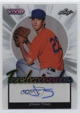 2024 Leaf Vivid Technicolor White Prismatic 1/6 Jonah Tong #T-JT1 Auto 8d2