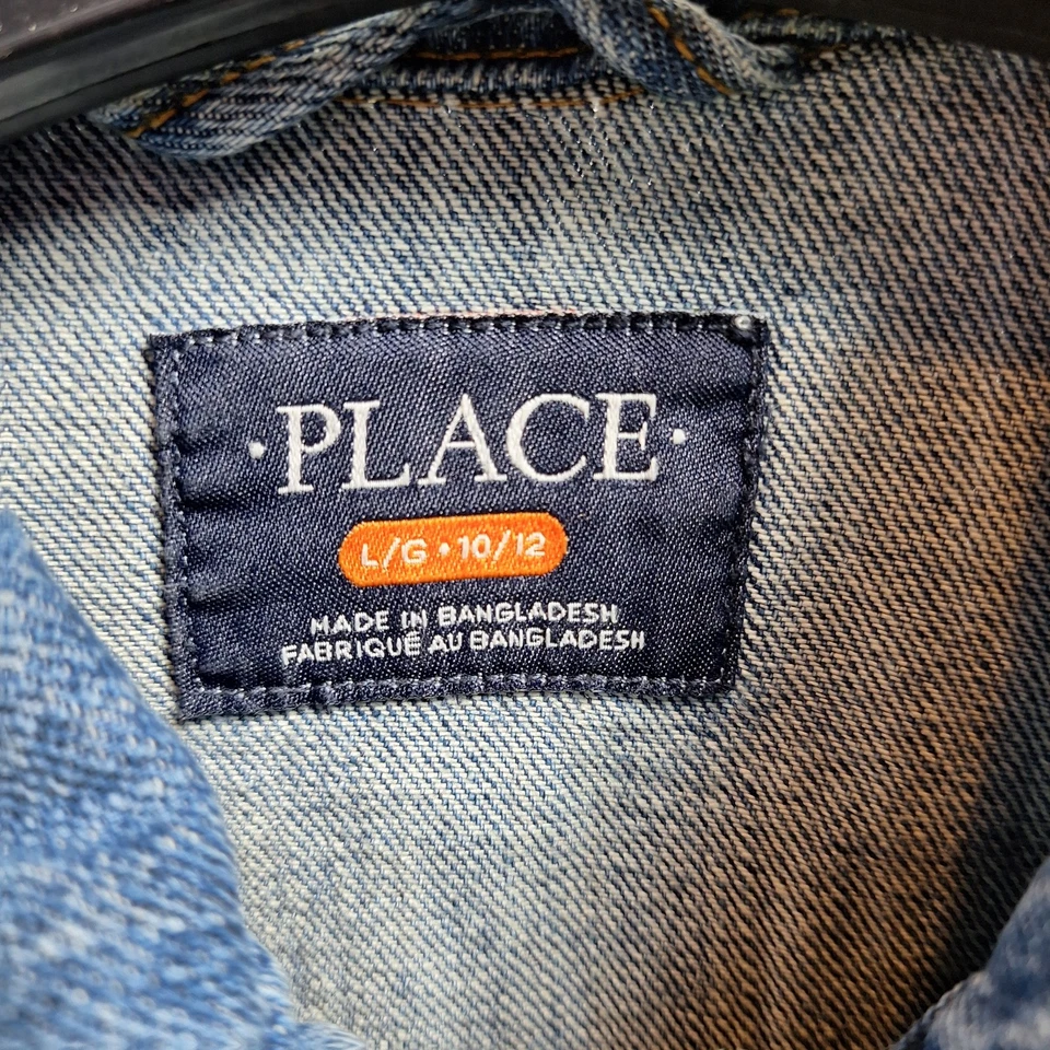 THE CHILDRENS PLACE Herbdale Spider-Man Denim Jean Chaqueta Niño Talla 10/12 (L) Azul Foto 4 de 4