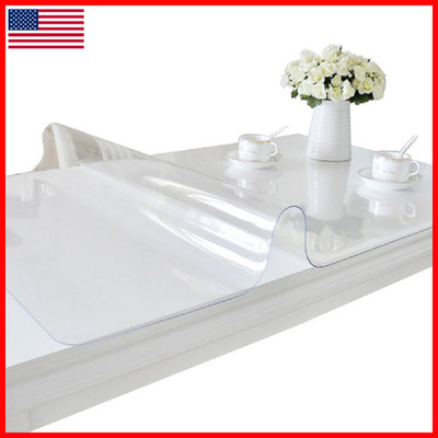 Etechmart Clear Plastic Table Cover Protector Rectangle 40 X 60 Thick