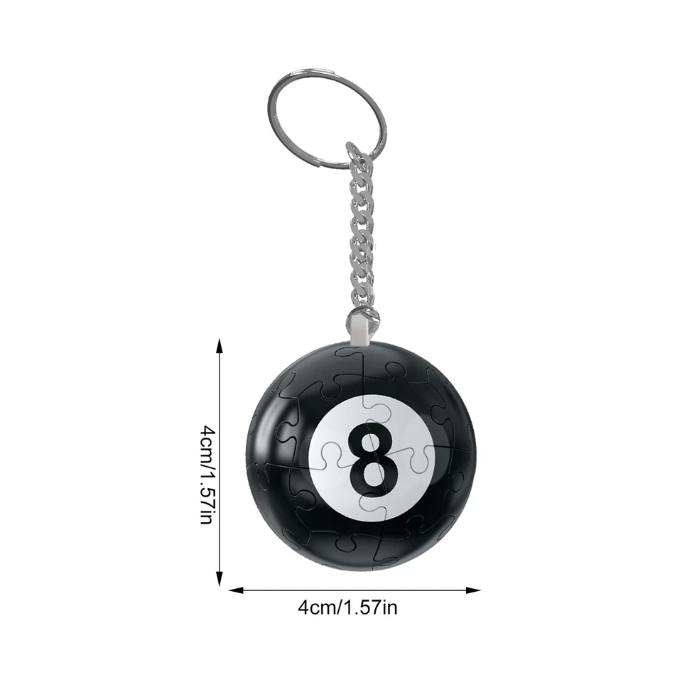 Rompecabezas 3D Bola Bola de Billar 3D Puzzle Esfera Llavero Juguete Bolsa Colgante Foto 4 de 4