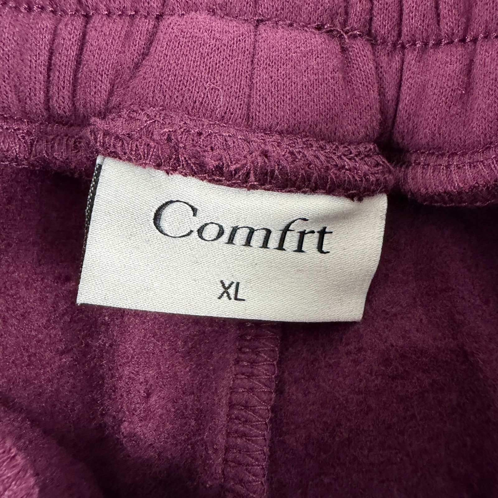 Comfrt Sweatpants Mens XL Maroon Fleece Lined Gratitude Take Care of Your Mind