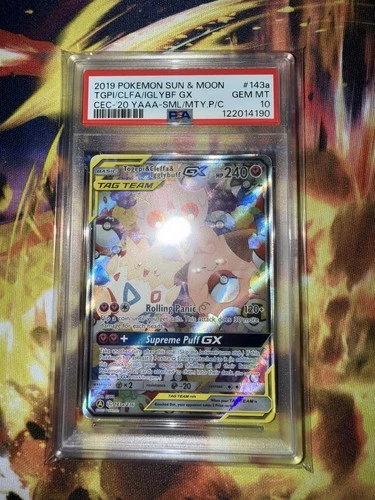 2019 POKEMON- 143a TOGEPI & CLEFFA & IGGLYBUFF GX Tag Team COSMIC ECLIPSE PSA 10