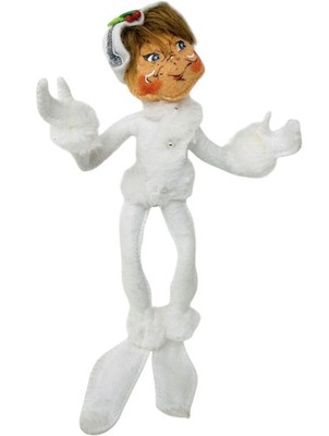Annalee White Silver Sparkle Elf 10  New with Tags Christmas Winter