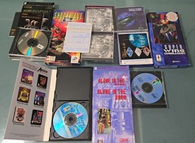 3DO 5  Game Lot  Including DRUG WARS, ALONE IN THE DARK, SUPER WING COMMANDER 