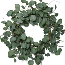 Eucalyptus Leaves Wreath - 22" Green Round Decor for Front Door