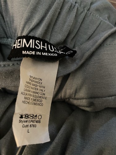 Size L Hemish sage green mock wrap capris with paperbag elastic waist very soft - Picture 5 of 5