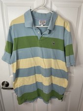 Vintage Phat Farm Men s Striped Polo Shirt Size XL Short Sleeve 90 s Y2K