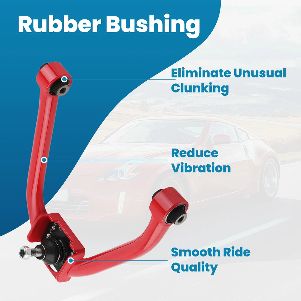 Pair Adjustable Front Upper Camber Control Arms Set for Nissan 350Z Z33 2003-09 - Image 4 of 4