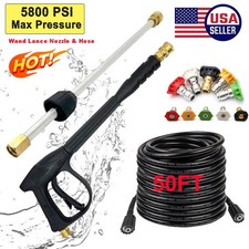 High Pressure 4000PSI Car Power Washer Gun Spray Wand Lance Nozzle and Hose Kit
