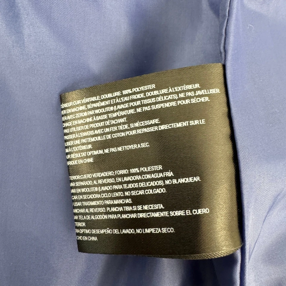 Chaqueta de cuero de gamuza azul real Bernardo exclusiva para Nordstrom para mujer S Foto 4 de 4