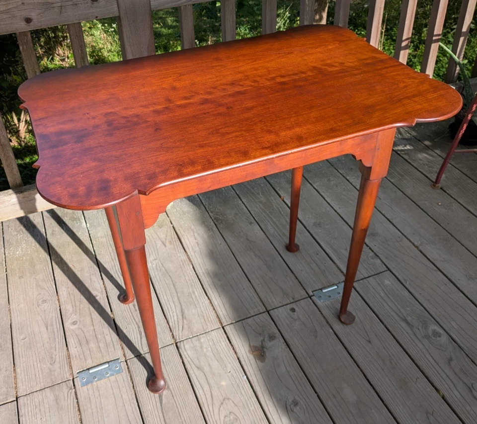 Hermosa mesa Eldred Wheeler Queen Anne estilo cerezo porringer dueño único Foto 4 de 4