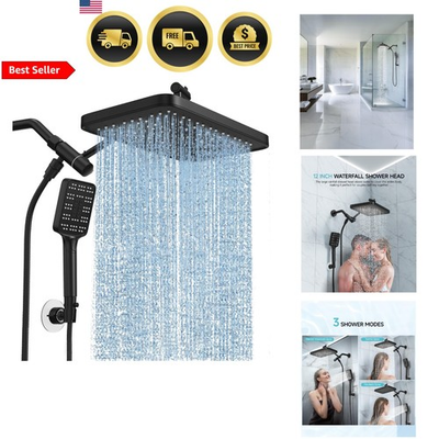#ad High Pressure Rain Shower Head with Handheld Spray Combo Set 12 Inch Waterfal... $127.96