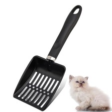 CHI SHANG Cat Litter Scoop,Metal Scoop,Stainless Steel cat Black