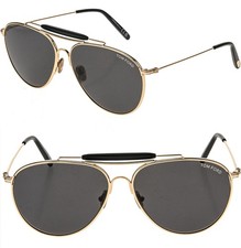 TOM FORD RAPHAEL-02 TF995 28A Gold Black Unisex Aviator Sunglasses 995 FT0995