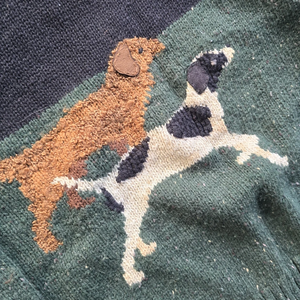 Suéter de Colección Kitestrings Talla 5/6 Tejido Algodón Perros de Caza Pato Cuello Redondo  Foto 2 de 4