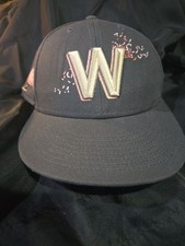 Washington Nationals Hat New Era Cap 7 1/4 Cherry Blossom Gray Pink On-Field Cap